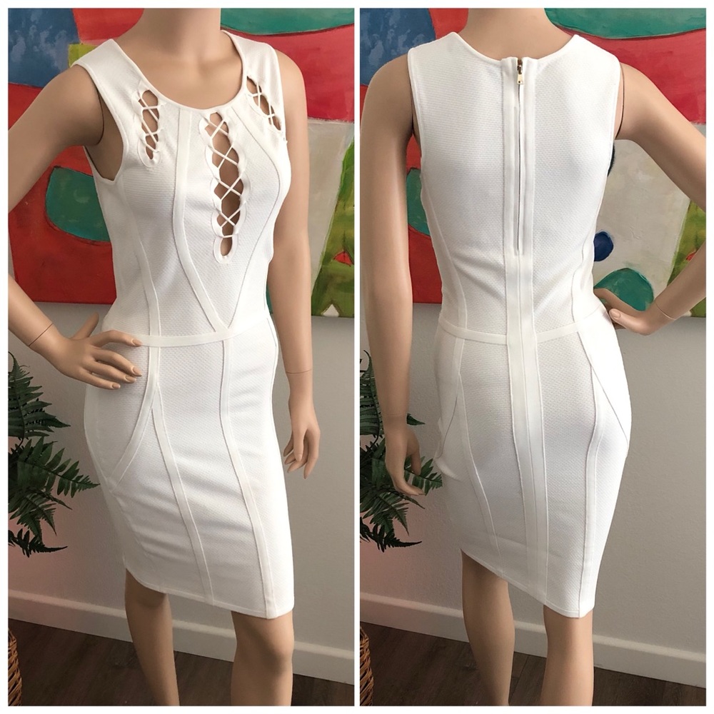 Guess by Marciano Lace-up Cutout Bodycon Dress